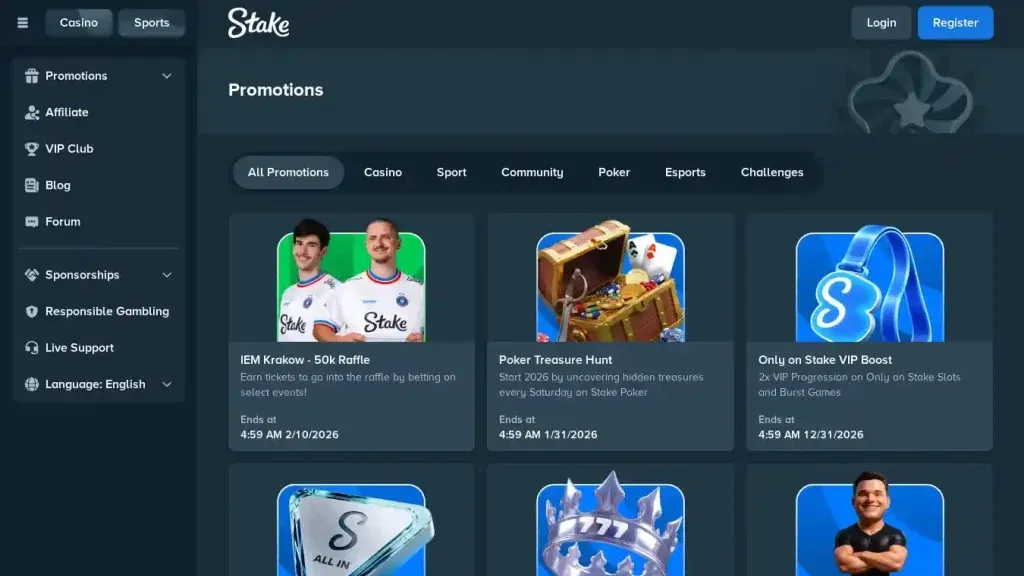 Stake Bonuses & Promotions