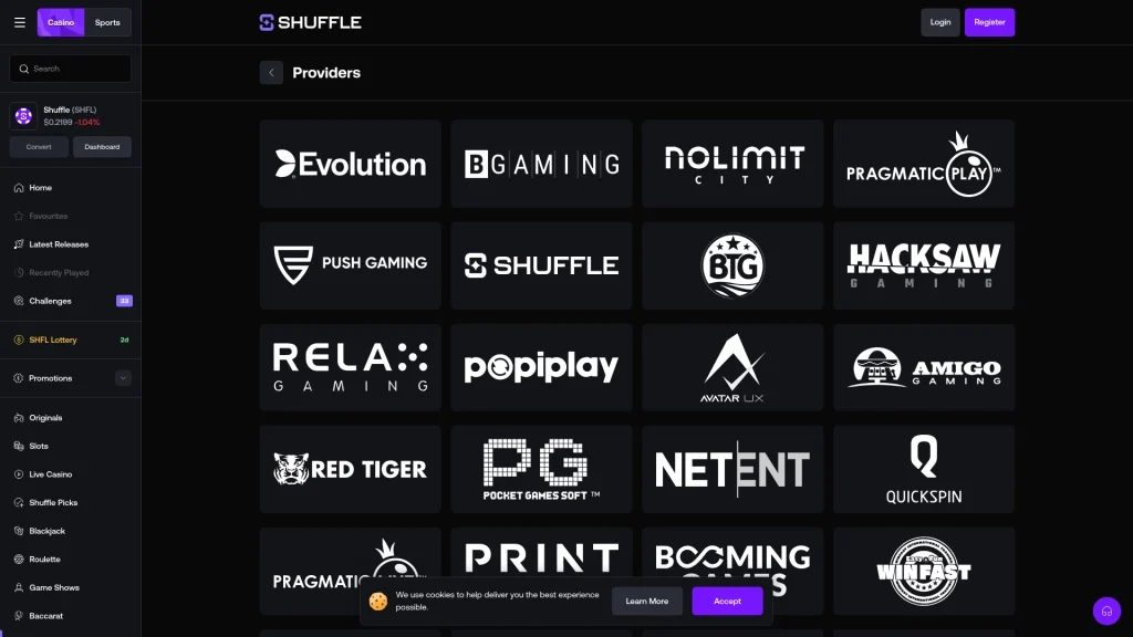 Shuffle Software Providers