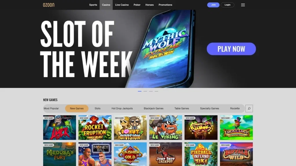 Ozoon Casino Casino Games