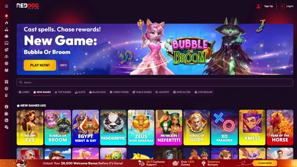 Red Dog Casino Casino Games