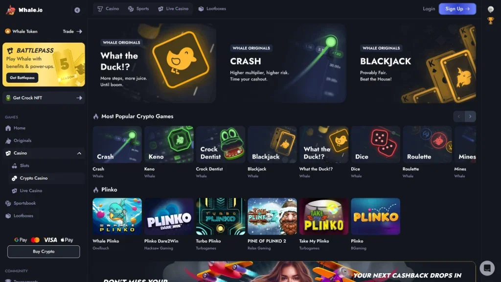 Whale.io Casino Casino Games