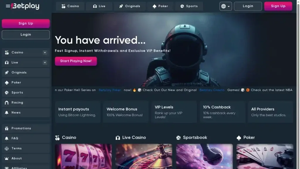 Betplay Review Screenshot