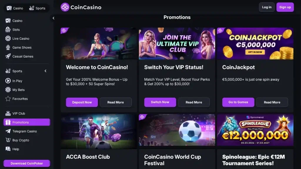 CoinCasino Bonuses & Promotions