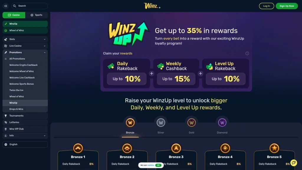 Winz Casino Bonuses & Promotions