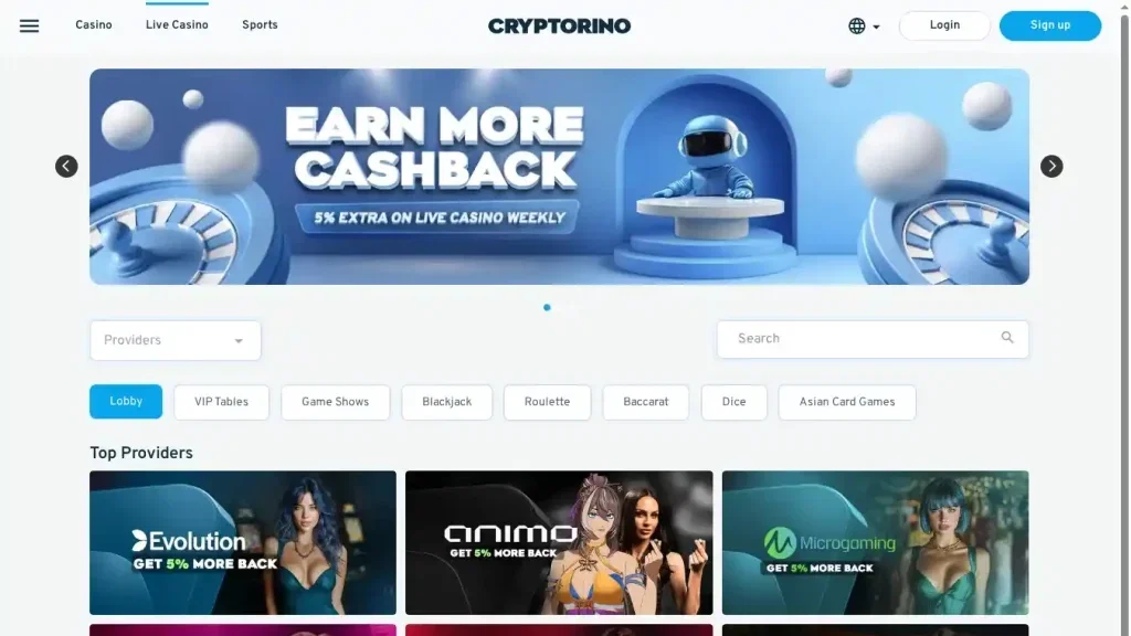 Cryptorino Live Games