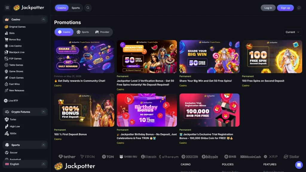 Jackpotter Casino Bonuses & Promotions
