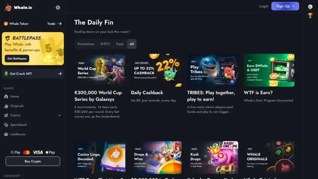 Whale.io Casino Bonuses & Promotions