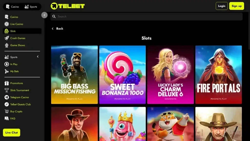 Telbet Casino Casino Games