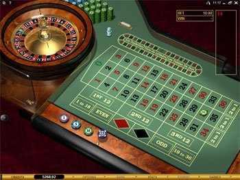 Roulette table
