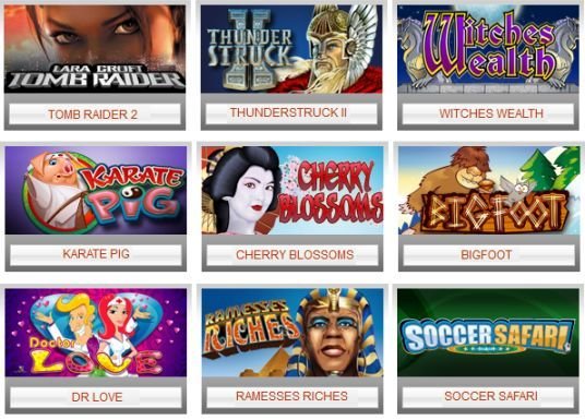 Inkabet (preview of some casino games available)