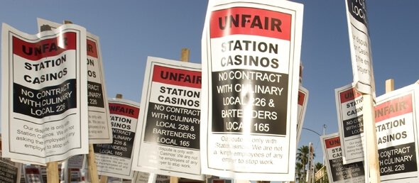 Protest posters against Station Casinos