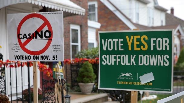 Controversy about the Suffolk Downs Casino referendum