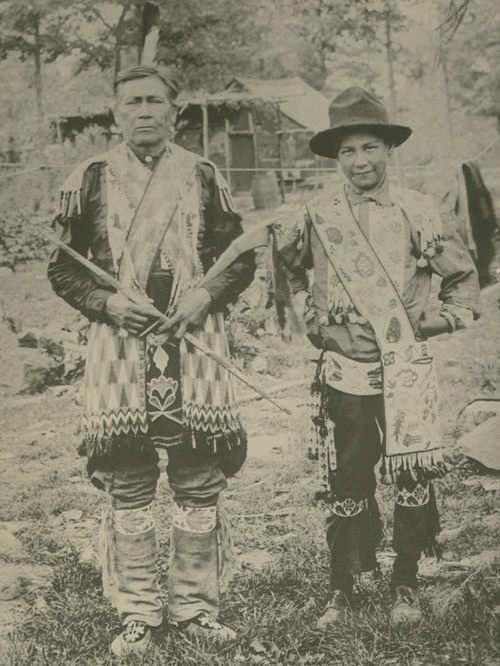 White Pigeon and Rubin Young (Potawatomi - 1915)