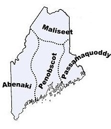 Indian tribes of Maine Map of the Indian tribes of Maine