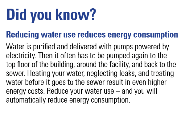 reduce water consumption, to reduce energy consumption