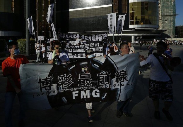 Forefront of Macau Gaming Association workers