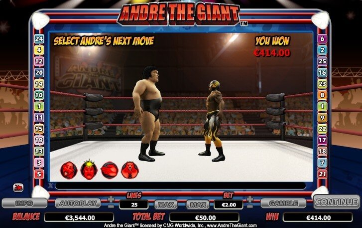 Andre the Giant slot (bonus round)
