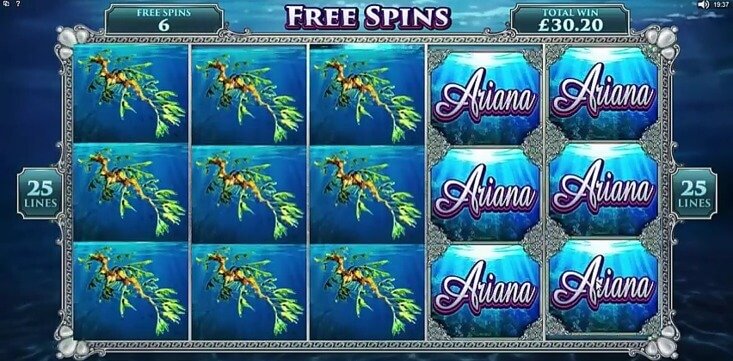 Ariana online slot (free spins session)