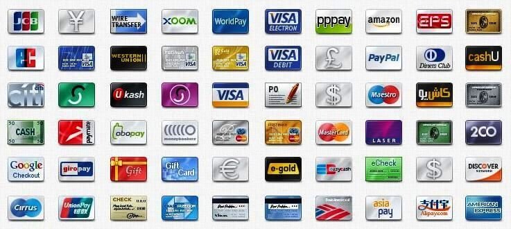 Various payment methods for casinos online