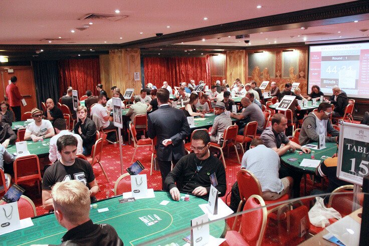 A poker tournament inside the Casino Barrière Les Princes - Cannes