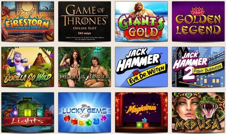 Game's selection available at LeoVegas casino online