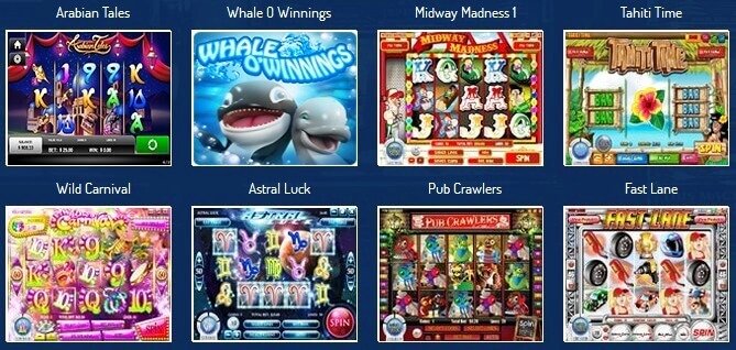 Casino games available at Slots Jackpot online casino