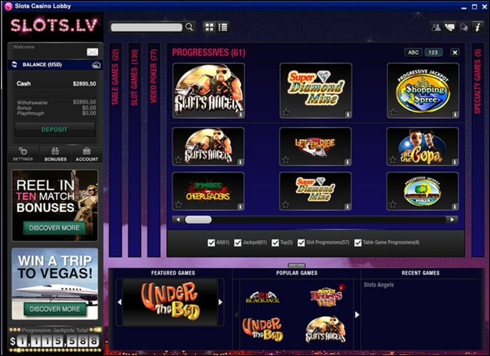 Slots.lv homepage