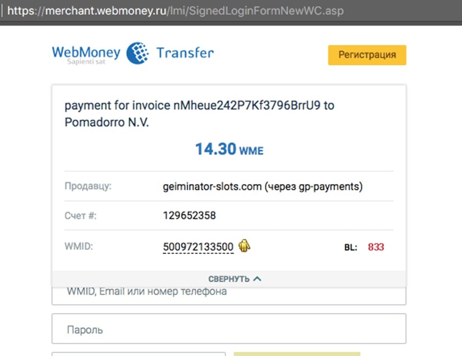Webmoney cashier