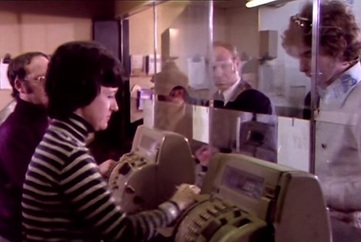 Inside a betting shop - from the short film 'betting' (1976)