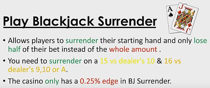 Blackjack Surrender (online blackjack game)