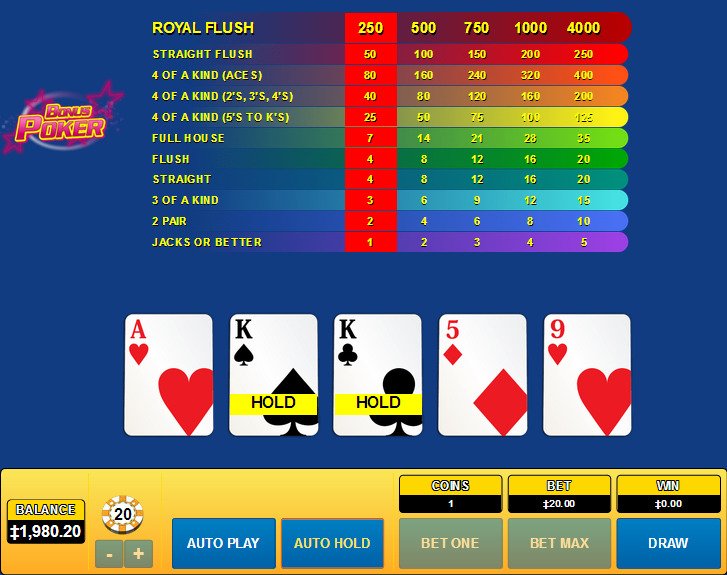 Bonus Poker (Habanero version)