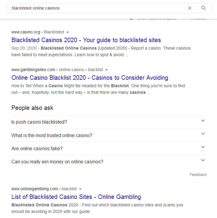 Use Google to research the authenticity and reputation of an online casino