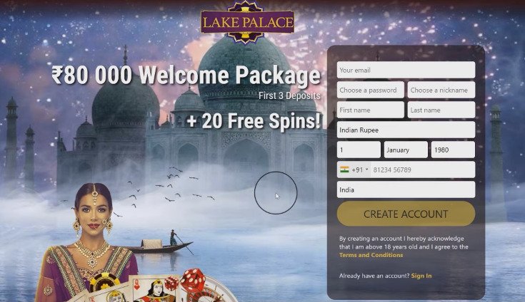 Lake Palace Casino Online (for Indian players)