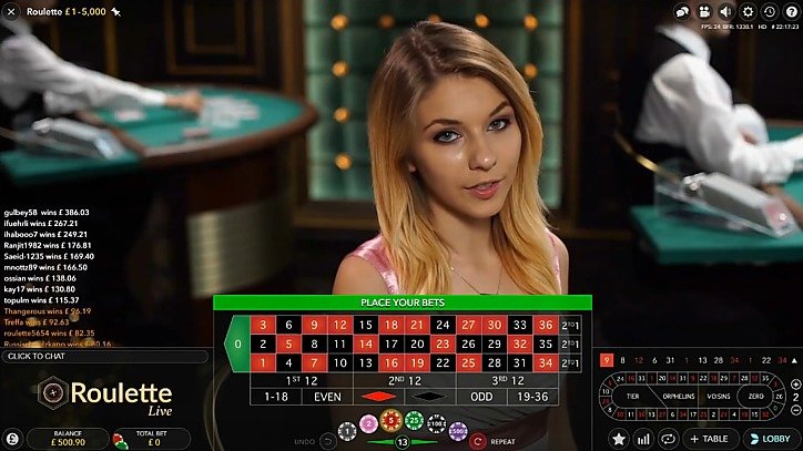 Live roulette