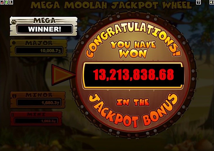 Mega Moolah jackpot bonus