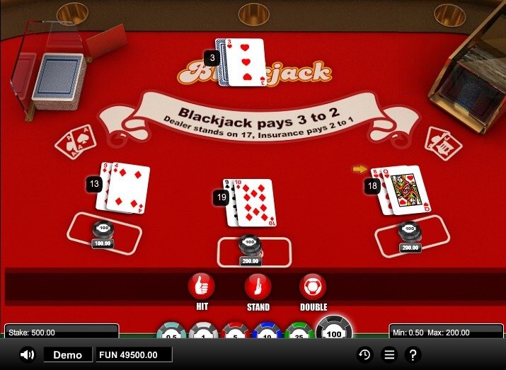 Online Blackjack (demo game)