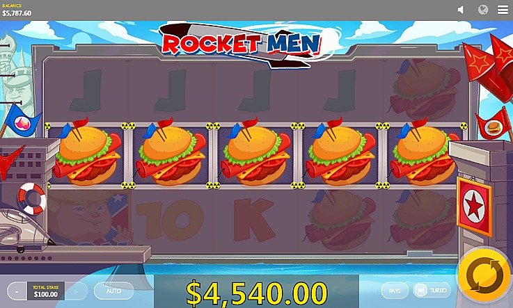 Rocket Man slot (a big winning combination)