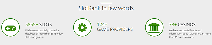 The numbers of the slotrank database