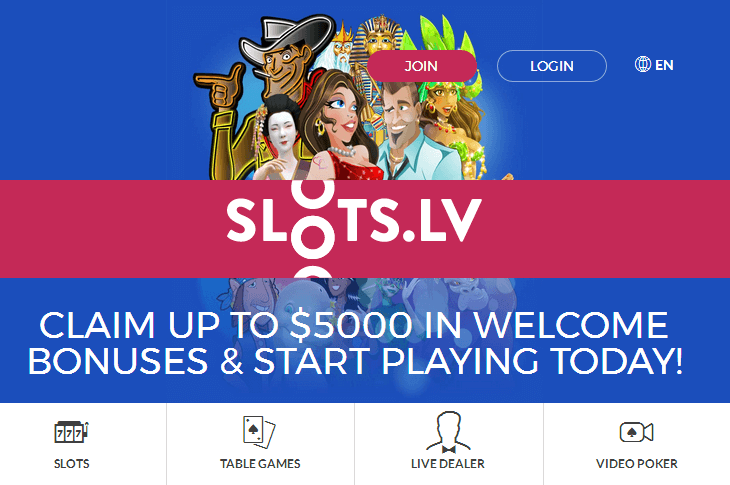 Slots.lv main page