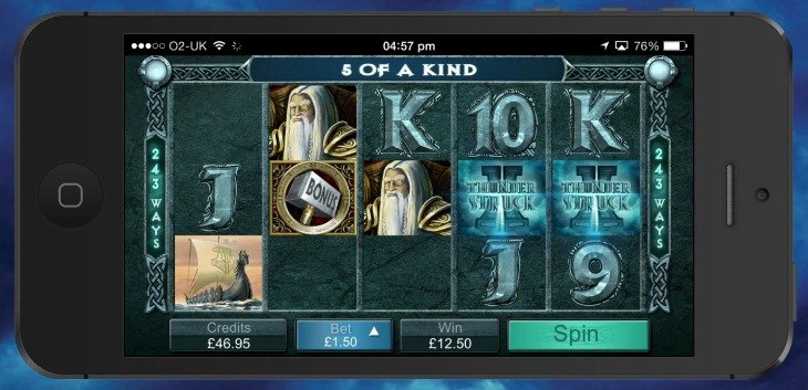 Thunderstruck 2 online slot - mobile session