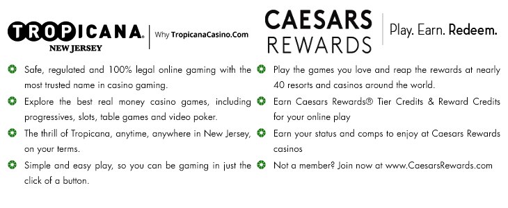 Some of the features available on Tropicana casino site