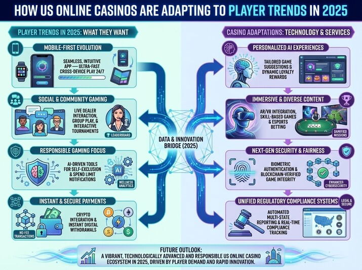 How US online casinos sre sdapting to player trends in 2025