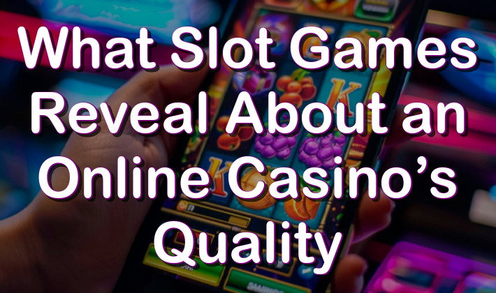 What slot games reveal about an online casino’s quality